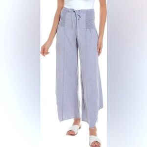 XCVI Kaj Wide Leg Drawstring Pants washed blue